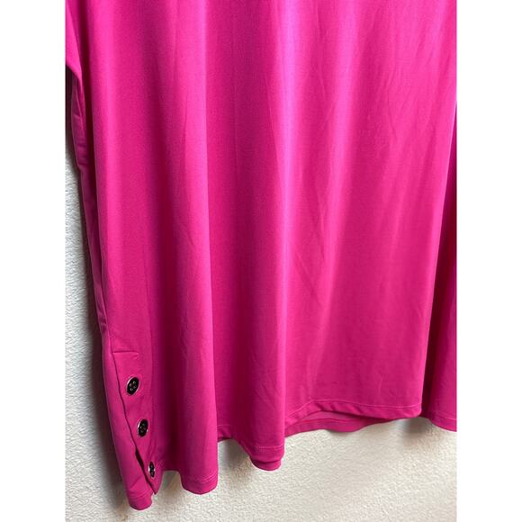 Multiples Women's Black & Pink Tunic 3/4 Bell Sleeve Size Plus Size 2X - Picture 3 of 8